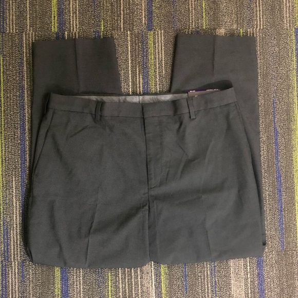 Kirkland Signature Pants Black Non-Iron Pattern New - Picture 1 of 4